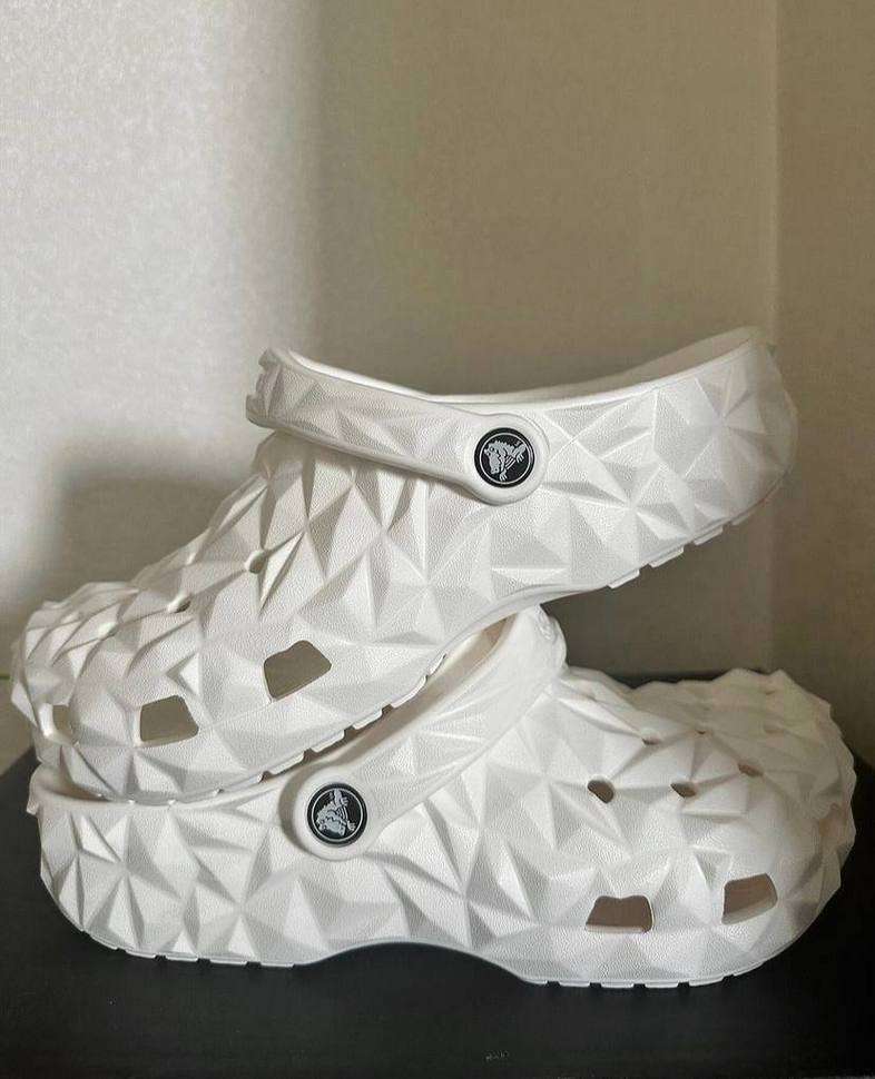 Crocs Класік Клог Геометрія Білі Geometric Clog White — фото 8