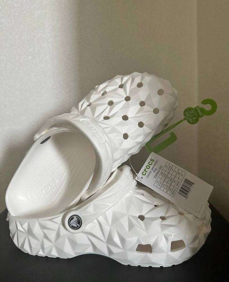 Crocs Класік Клог Геометрія Білі Geometric Clog White — фото 9