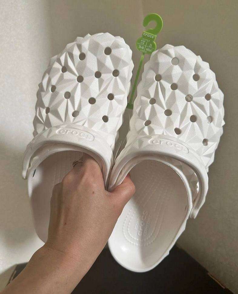 Crocs Класік Клог Геометрія Білі Geometric Clog White — фото 10