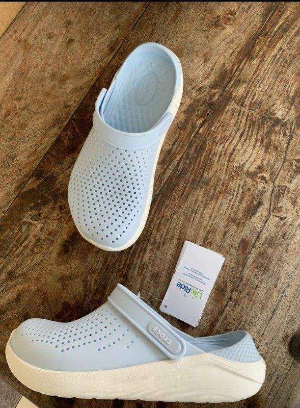 Crocs Лайтрайд Клог Блакитні LiteRide Clog Mineral Blue/White — фото 2