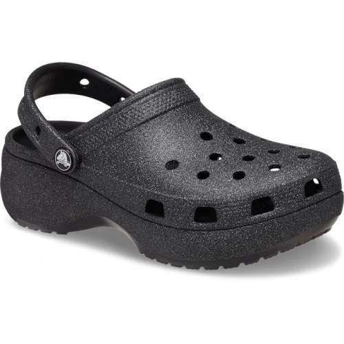 Жіночі Crocs Classic Platform Glitter Clog Black — фото 6