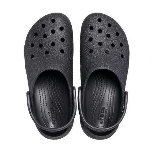 Жіночі Crocs Classic Platform Glitter Clog Black — фото 8