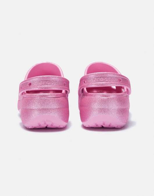 Жіночі Crocs Classic Platform Glitter Clog Pink Tweed — фото 4