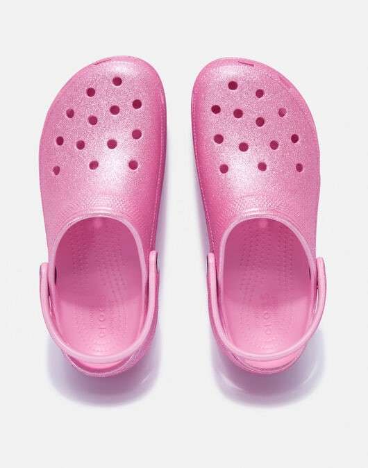 Жіночі Crocs Classic Platform Glitter Clog Pink Tweed — фото 5