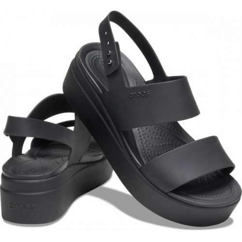 Жіночі Сіндалі Crocs Brooklyn Low Wedge Black/Black