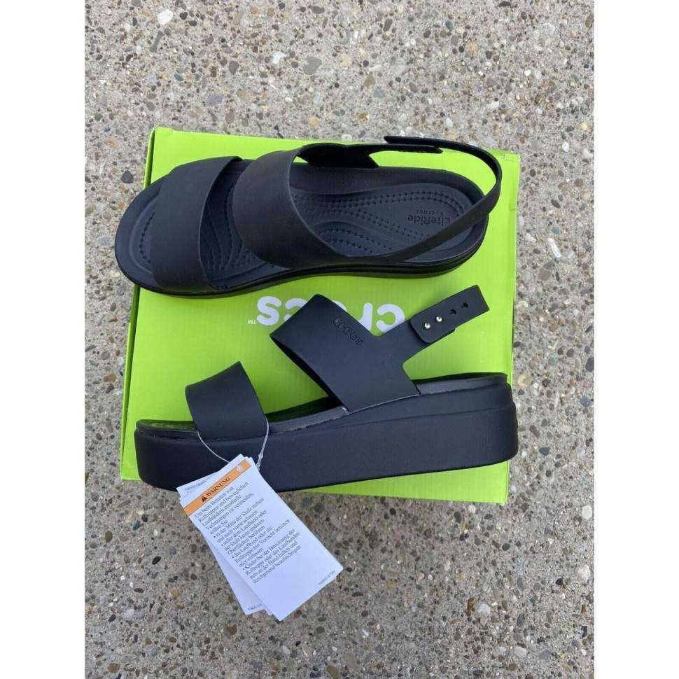 Жіночі Сіндалі Crocs Brooklyn Low Wedge Black/Black — фото 15