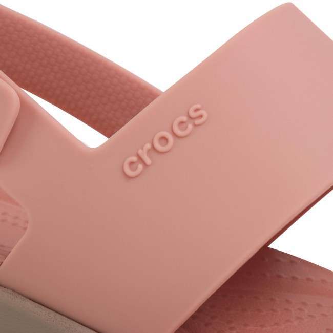 Жіночі Сіндалі Crocs Brooklyn Low Wedge Pale Blush / Mushroom — фото 5