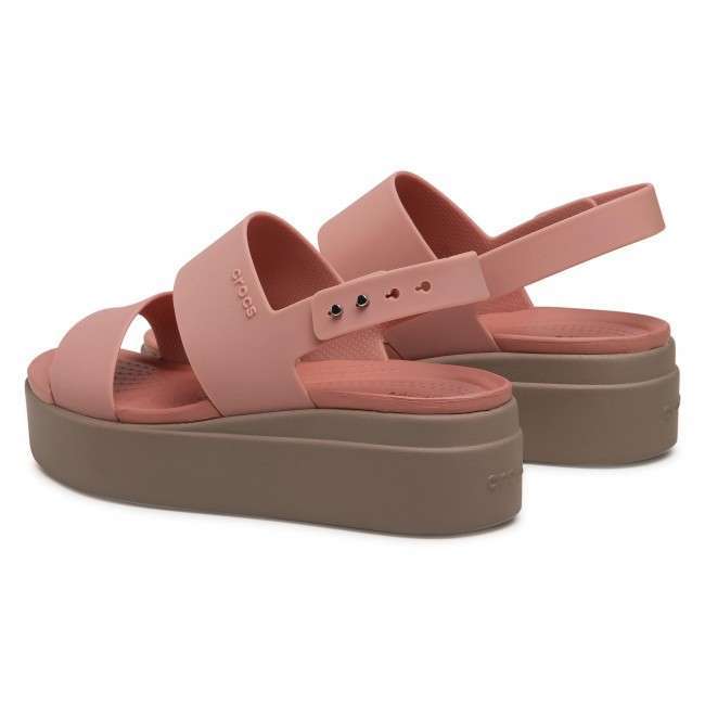 Жіночі Сіндалі Crocs Brooklyn Low Wedge Pale Blush / Mushroom — фото 10