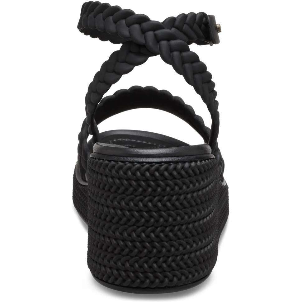 Жіночі Сандалі Crocs Brooklyn Woven Ankle Strap Wedge Black — фото 3