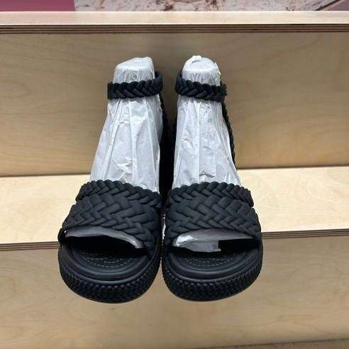 Жіночі Сандалі Crocs Brooklyn Woven Ankle Strap Wedge Black — фото 8