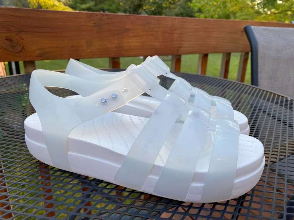 Жіночі Сандалі Crocs Splash Glossy Fisherman White/White — фото 3