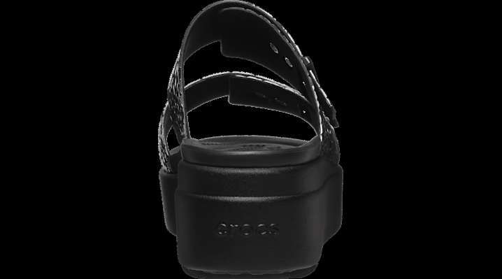 Жіночі шльопанці Crocs Brooklyn Croco Shine Buckle Black — фото 5