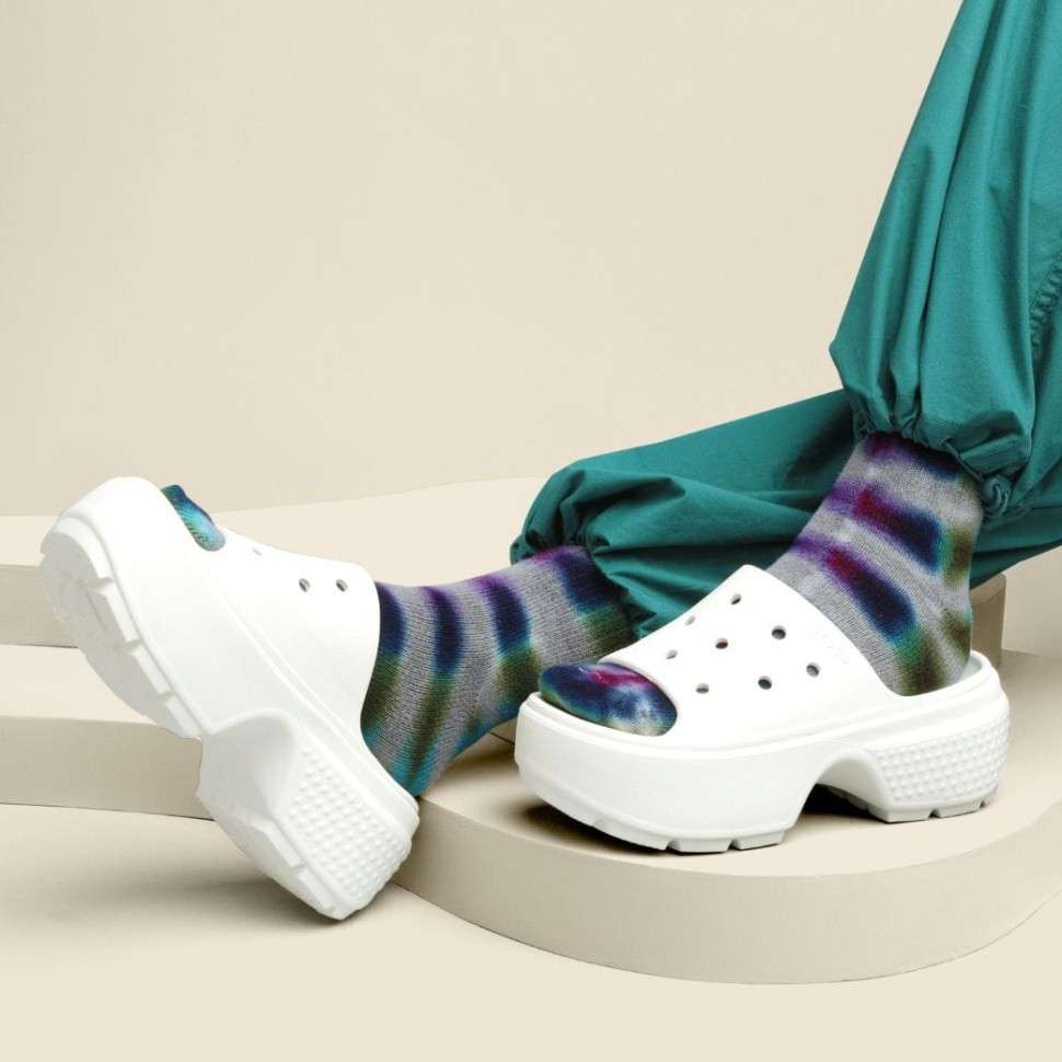 Жіночі шльопанці Crocs Stomp Slide Chalk — фото 5