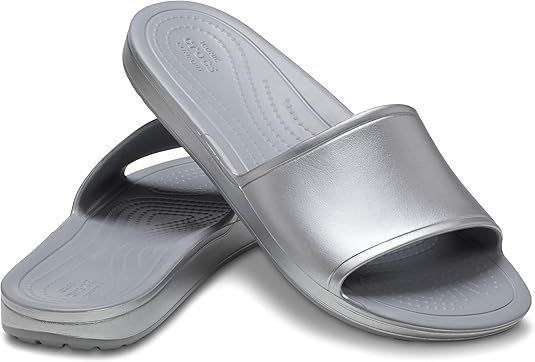 Жіночі шльопанці Сrocs Kadee Metallic Slide Sandals Silver