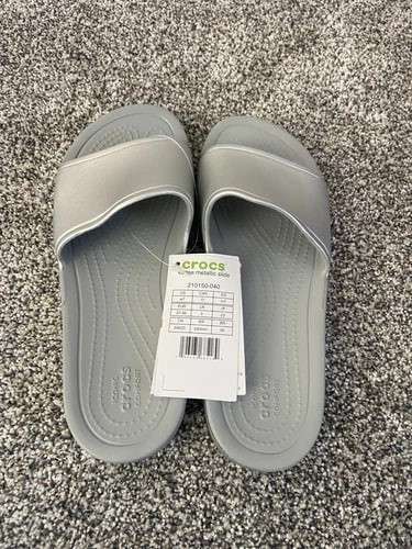 Жіночі шльопанці Сrocs Kadee Metallic Slide Sandals Silver — фото 8
