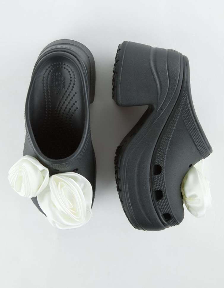 Жіночі Crocs Siren Clog Rosette Black — фото 9
