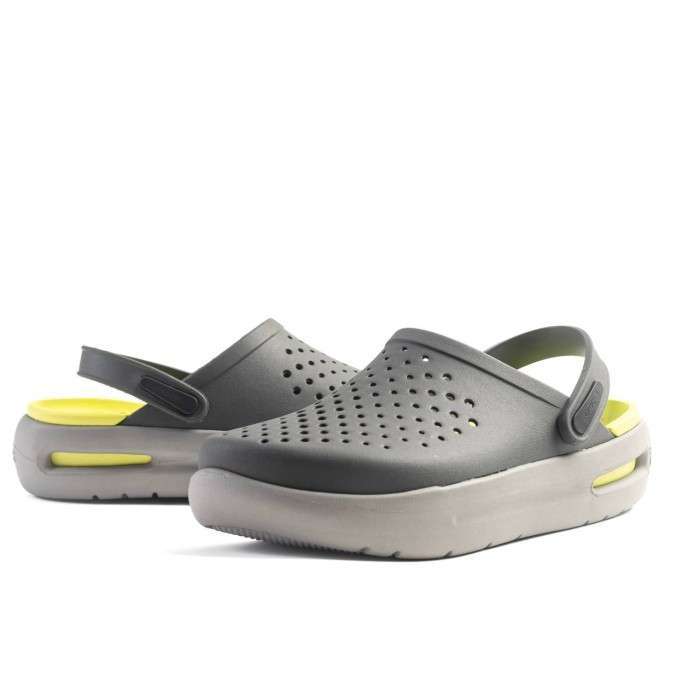 Crocs Лайтрайд Клог Ємоушен Сірі InMotion Clog Grey/Light Green — фото 2