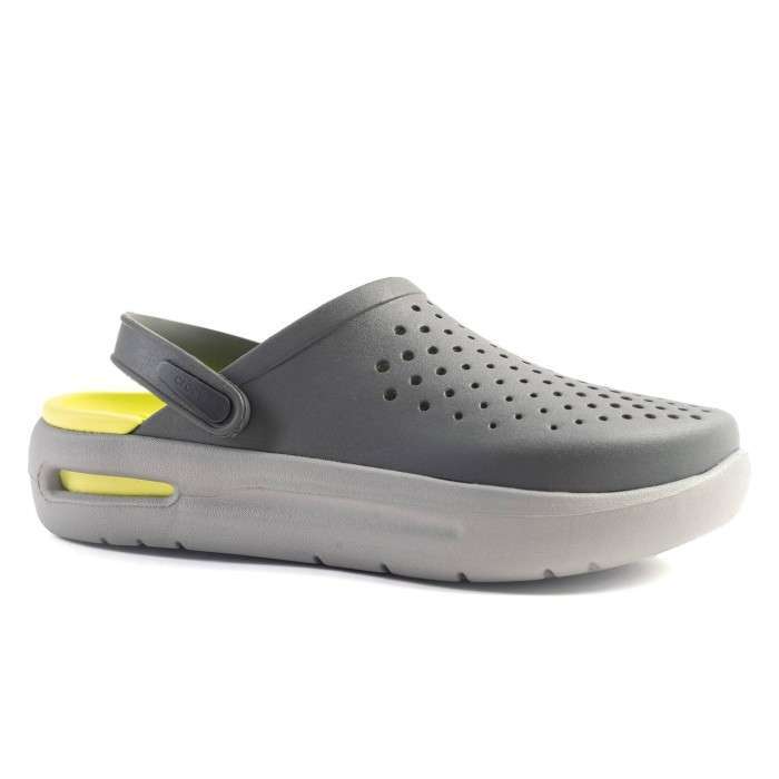 Crocs Лайтрайд Клог Ємоушен Сірі InMotion Clog Grey/Light Green — фото 3