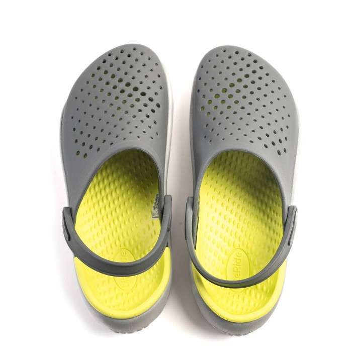 Crocs Лайтрайд Клог Ємоушен Сірі InMotion Clog Grey/Light Green — фото 4