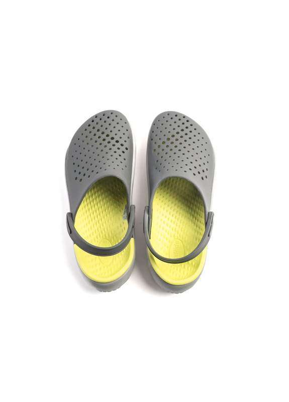 Crocs Лайтрайд Клог Ємоушен Сірі InMotion Clog Grey/Light Green — фото 7