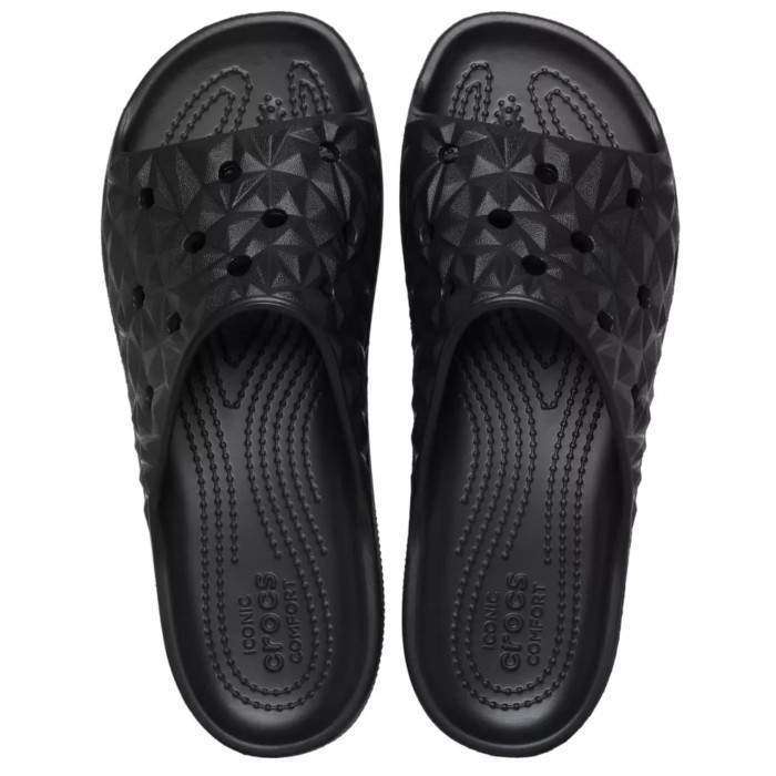 Жіночі шльопанці Crocs Slade Geometric Black — фото 15
