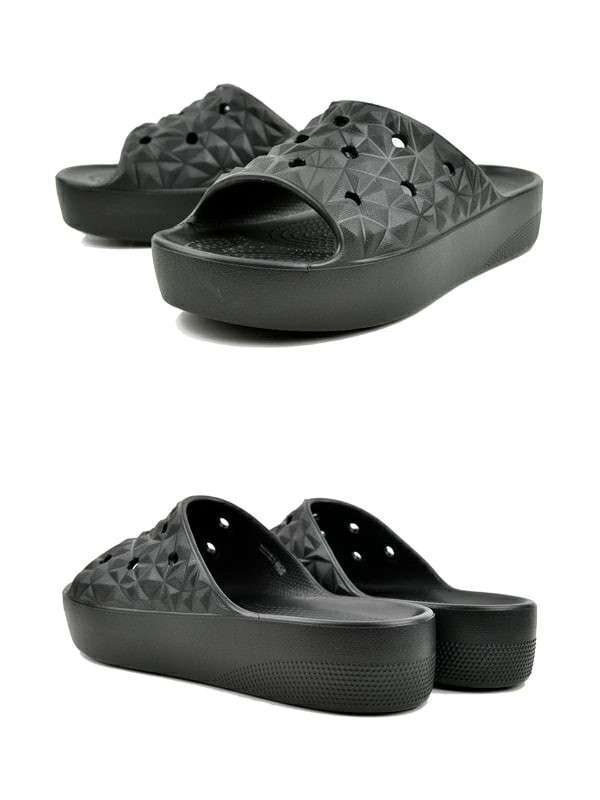 Жіночі шльопанці Crocs Slade Geometric Black — фото 4