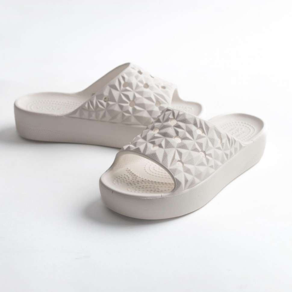 Жіночі шльопанці Crocs Slade Geometric White — фото 5