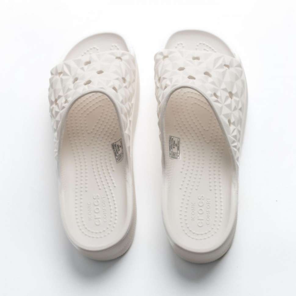 Жіночі шльопанці Crocs Slade Geometric White — фото 6