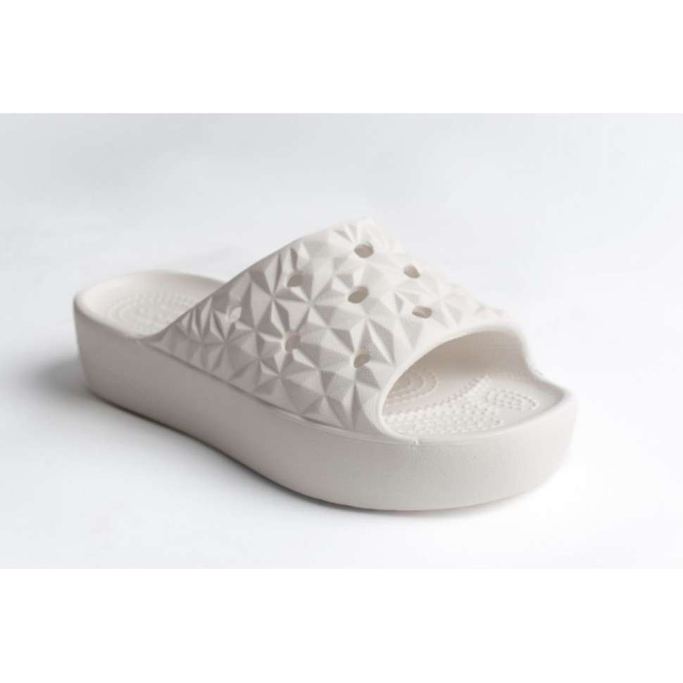 Жіночі шльопанці Crocs Slade Geometric White — фото 7