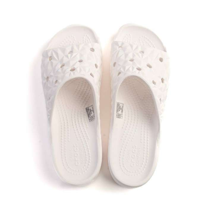 Жіночі шльопанці Crocs Slade Geometric White — фото 9