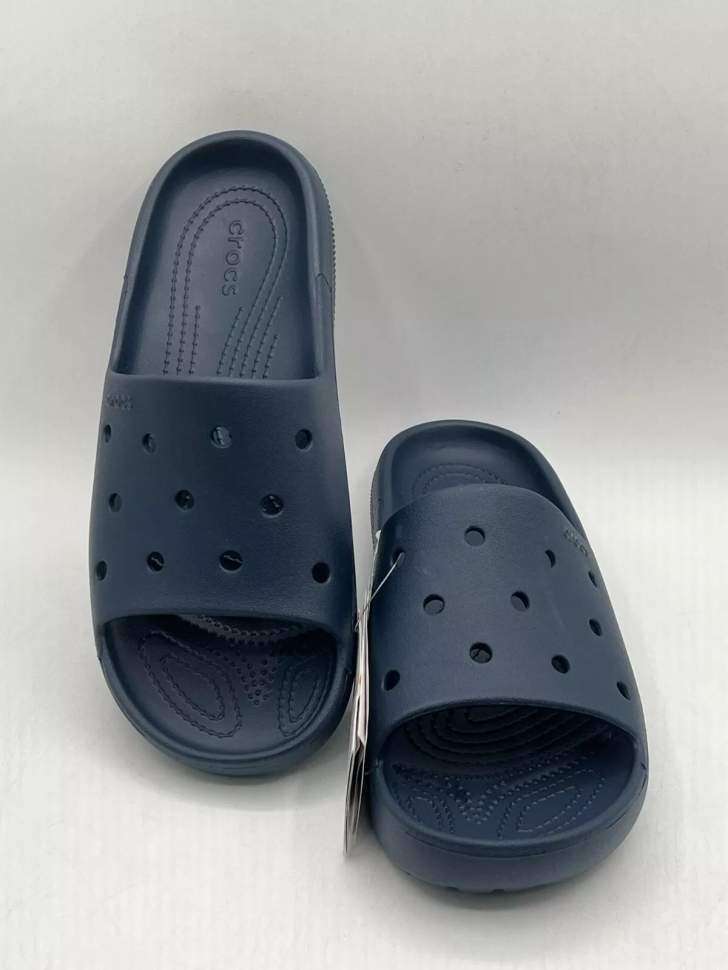 Чоловічі шльопанці Crocs Classic Slide V2 Navy — фото 11