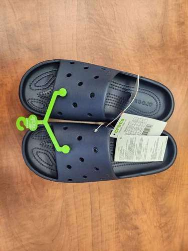 Чоловічі шльопанці Crocs Classic Slide V2 Navy — фото 15