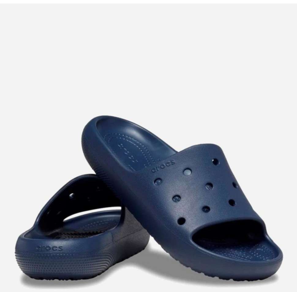 Чоловічі шльопанці Crocs Classic Slide V2 Navy — фото 4