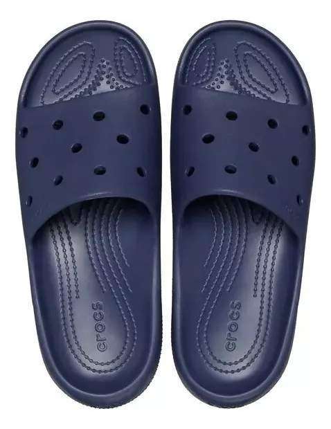 Чоловічі шльопанці Crocs Classic Slide V2 Navy — фото 6