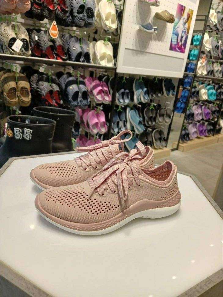 Дитячі Crocs-кросівки для дівчинки Crocs Literide 360 Pacer Pink Clay/White — фото 2