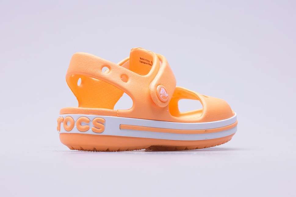 Дитячі сандалії для дівчинки Crocs Bayaband Kids Sandal Cantaloupe — фото 8