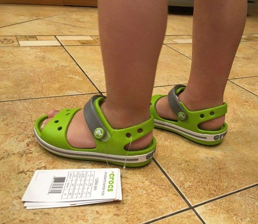 Дитячі сандалії для хлопчика Crocs Crocband Sandal Kids Volt Green/Smok — фото 14