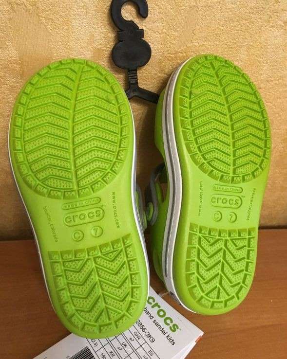 Дитячі сандалії для хлопчика Crocs Crocband Sandal Kids Volt Green/Smok — фото 10