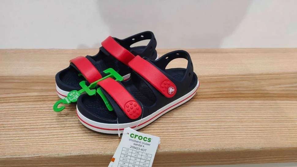 Дитячі сандалії для хлопчика Crocs Toddler Crocband™ Cruiser Sandal Navy Varsity Red — фото 9