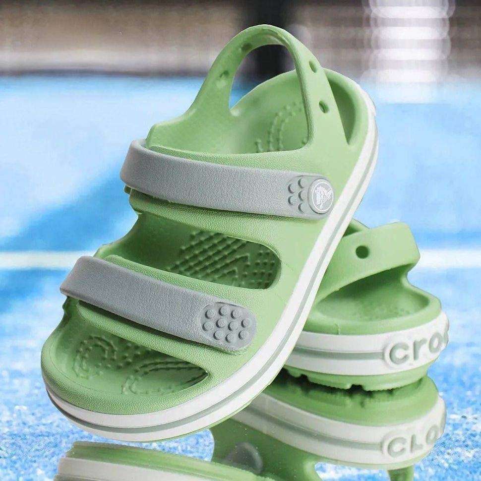 Дитячі сандалії для хлопчика Crocs Toddler Crocband™ Cruiser Sandal Fair Green / Dusty — фото 3
