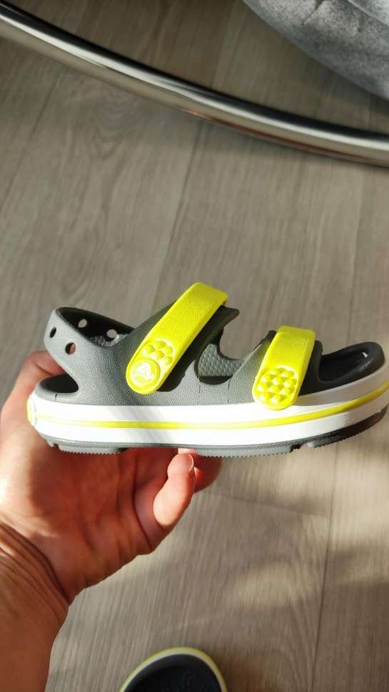 Дитячі сандалії для хлопчика Crocs Toddler Crocband™ Cruiser Sandal clate grey\acidite — фото 4