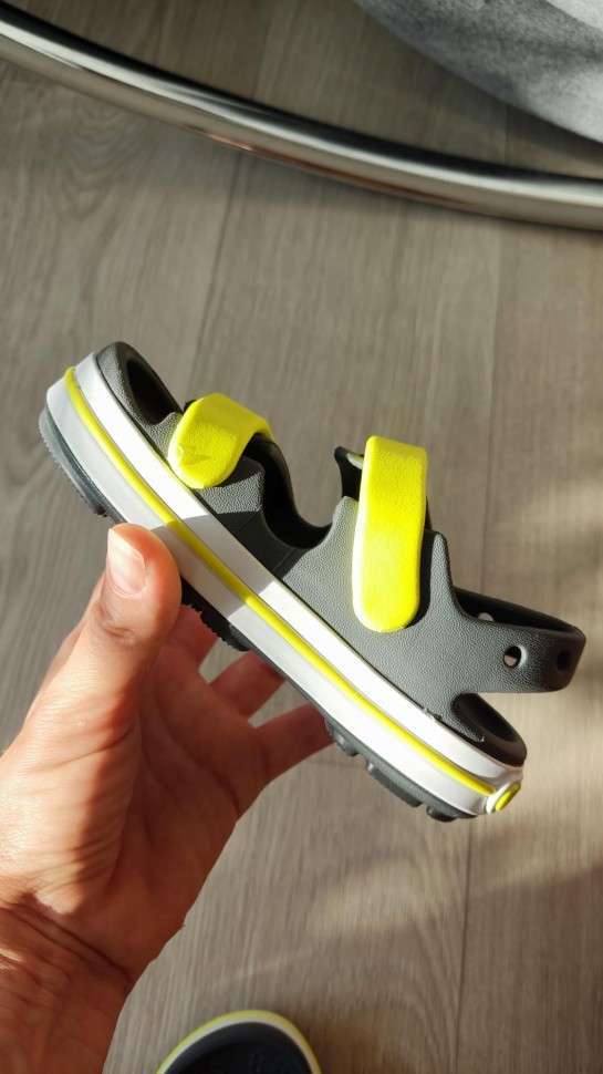 Дитячі сандалії для хлопчика Crocs Toddler Crocband™ Cruiser Sandal clate grey\acidite — фото 5