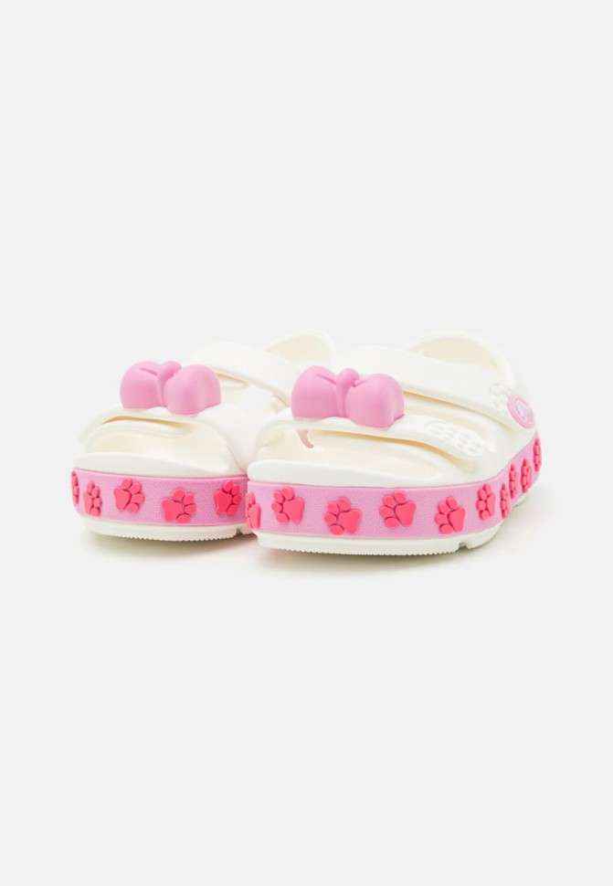 Crocs сандалі білі дитячі crocband cruiser pet sandal white pink tweed — фото 12