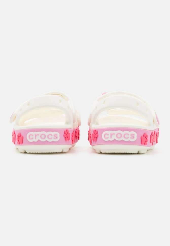 Crocs сандалі білі дитячі crocband cruiser pet sandal white pink tweed — фото 13