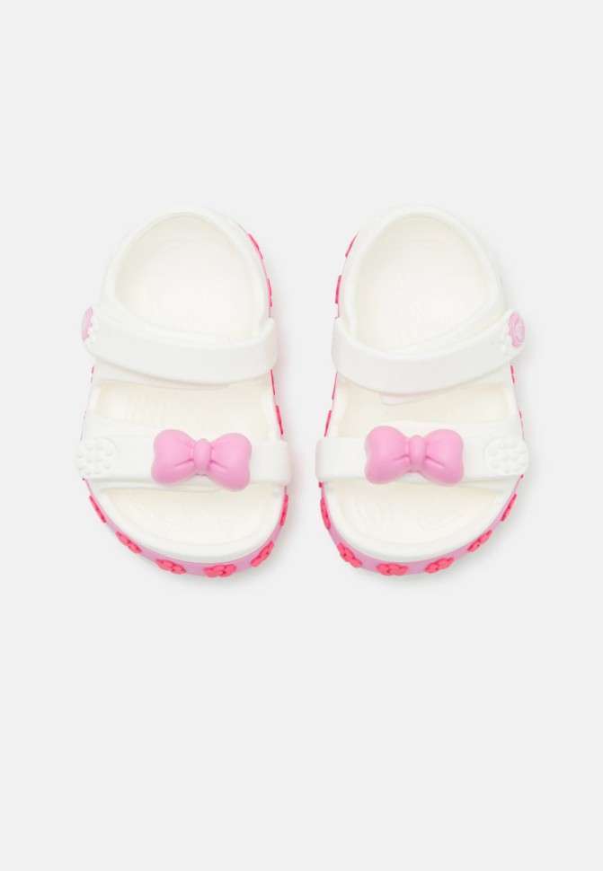 Crocs сандалі білі дитячі crocband cruiser pet sandal white pink tweed — фото 9