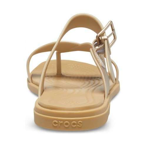 Жіночі в'єтнамки Crocs Tulum Metallic Toe Champagne — фото 6