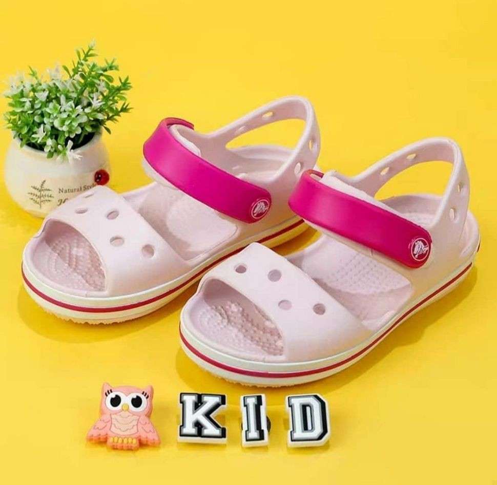 Дитячі сандалії для дівчинки Crocs Crocband Sandal Kids Barely Pink — фото 2