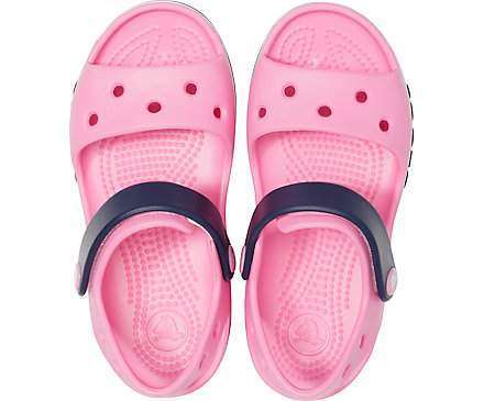 Дитячі сандалії для дівчинки Crocs Bayaband Sandal Kids Pink Lemonade — фото 6