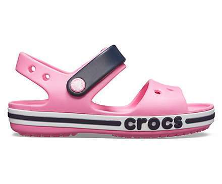 Дитячі сандалії для дівчинки Crocs Bayaband Sandal Kids Pink Lemonade — фото 7