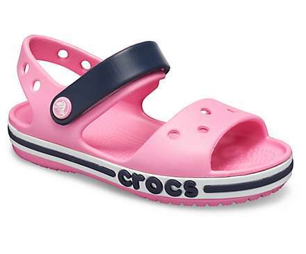 Дитячі сандалії для дівчинки Crocs Bayaband Sandal Kids Pink Lemonade — фото 8